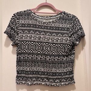 American Eagle Aztec Print Crop Top